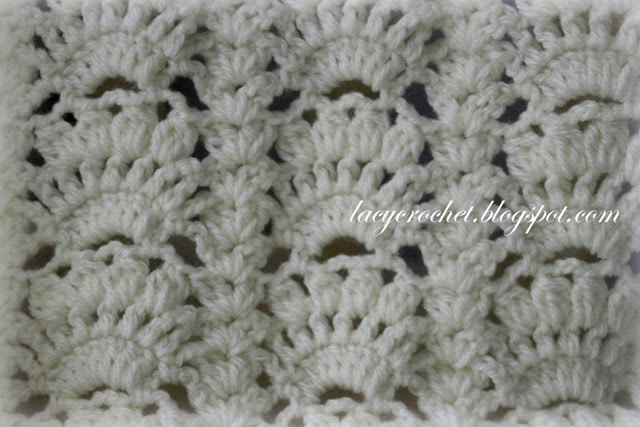 How do you do a shell stitch when crocheting a baby afghan?